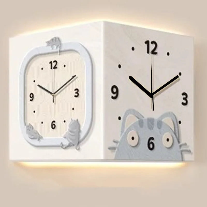 Silent Corner Wall Clock Modern Wall Watch Large Interior Watches Luxury Living Room Decor Elegant Home Decoration Home Decor